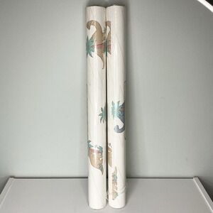 Vintage‎ Lennon Dinosaur Nursery Wallpaper 56 Sq Ft Vinyl Kid Pre-pasted 2 Rolls